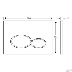 Geberit UP320 Toiletset Compleet | Inbouwreservoir | Wandcloset Wiesbaden Vesta Randloos 52cm | Set24 Met Drukplaat -Baden Luxe Verkoop drukplaat wiesbaden milo mat zwart tech 1 1 1 1
