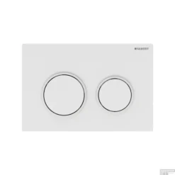 Drukplaat Geberit Omega 20 Voor 2-toets Spoeling Mat Witte Ringen Wit