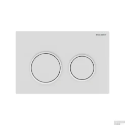 Drukplaat Geberit Omega 20 Voor 2-toets Spoeling Witte Ringen Mat Wit