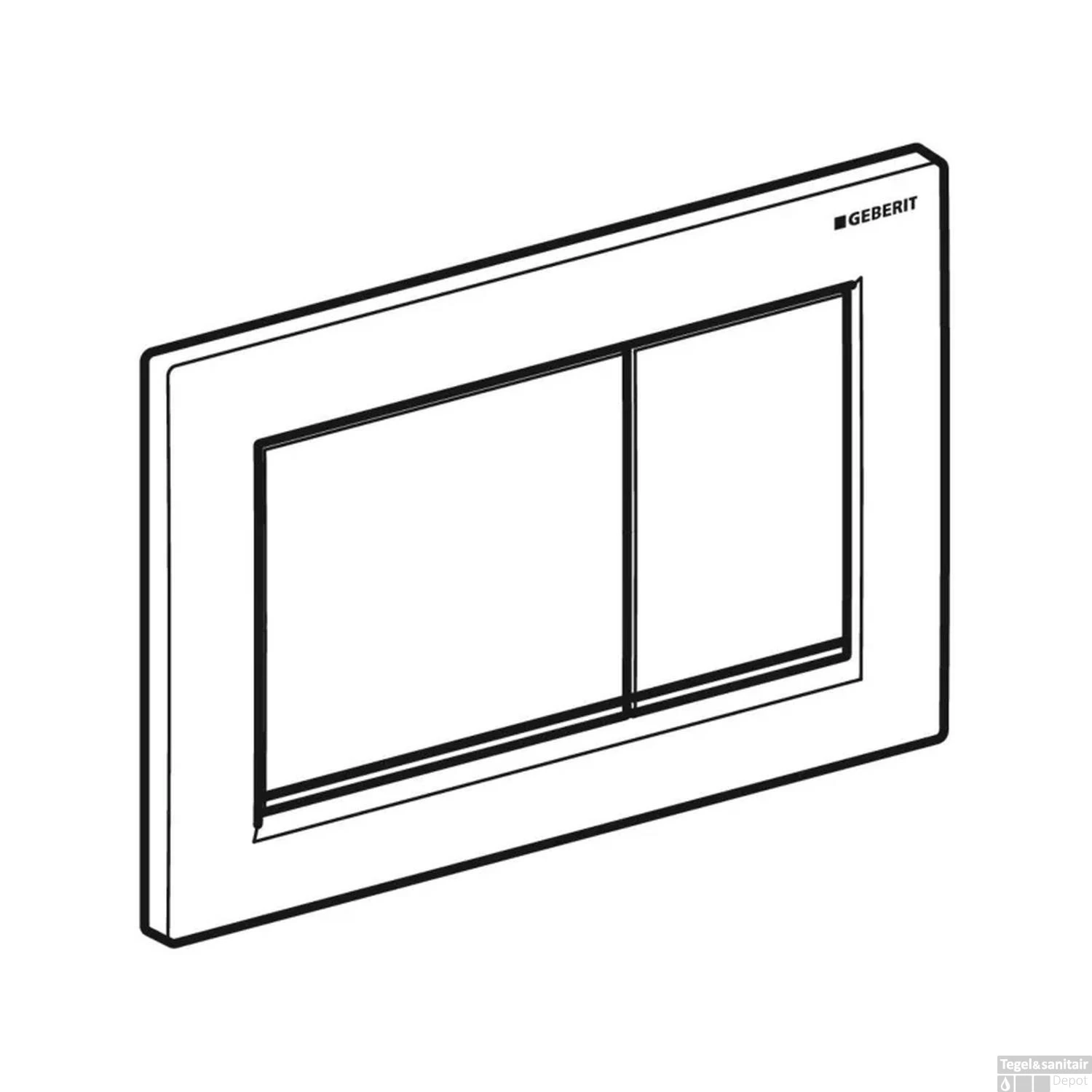 Drukplaat Geberit Omega 30 Voor 2-toets Spoeling Met Glansverchroomde Designstroken Mat Wit 2 Drukplaat Geberit Omega 30 Voor 2-toets Spoeling Met Glansverchroomde Designstroken Mat Wit - Afbeelding 2