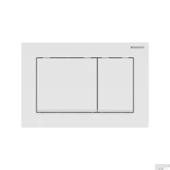 Drukplaat Geberit Omega 30 Voor 2-toets Spoeling Met Mat Witte Designstroken Wit