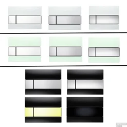 Urinoir Set Salenzi Hung Achterinlaat Mat Wit Met TECE Square Drukplaat Glas -Baden Luxe Verkoop drukplatenoverzicht