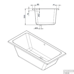 Ligbad Duo Wiesbaden Dahlia Santino Inbouw 180x80x49 Cm Wit 5 Ligbad Duo Wiesbaden Dahlia Santino Inbouw 180x80x49 Cm Wit -Baden Luxe Verkoop duobad hatelli dahlia 190x75cm 45 diep wit technisch 2 1