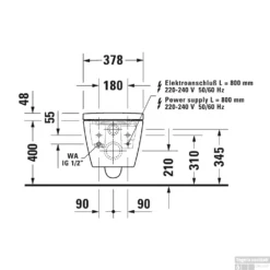 Duravit Douche WC SensoWash Starck F Plus Compact Met Compleet Pack Wandcloset 37.8x57.5 Cm Duroplast Wit -Baden Luxe Verkoop duravit douche wc sensowash starck f plus compact met compleet pack wandcloset 37.8x57.5 cm duroplast wit tech4
