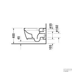 Duravit ME By Starck Wandcloset Diepspoel 36x57x35.5 Cm Keramiek Zijdemat Wit -Baden Luxe Verkoop duravit me by starck wandcloset diepspoel 36x57x35.5 cm keramiek zijdemat wit tech2