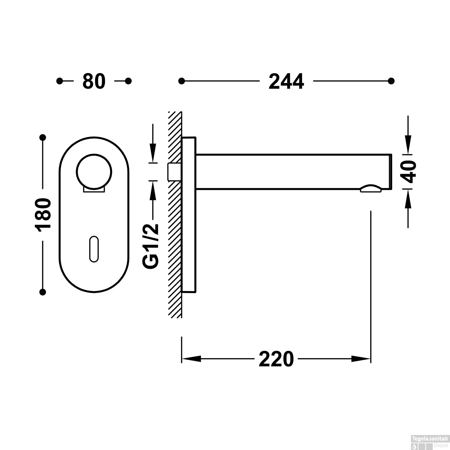 Elektronische Fonteinkraan Tres Tempo Standard Hangend Chroom 2 Elektronische Fonteinkraan Tres Tempo Standard Hangend Chroom - Afbeelding 2
