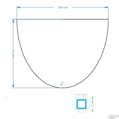 Spiegel Gliss Design Eos 160x120cm Met Ronding Naar Beneden -Baden Luxe Verkoop eos 160x120