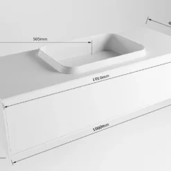 Badkamermeubelset Mondiaz Erin 100 Cm Met 1 Lade Met RIDGE Wastafel Midden Talc Met 1 Kraangat Greeploos Mat Cale -Baden Luxe Verkoop erin 100cm center 9438763228213 1