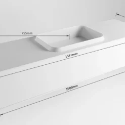 Badkamermeubelset Mondiaz Erin 150 Cm Met 1 Lade Met RIDGE Wastafel Midden Urban Zonder Kraangaten Greeploos Mat Army -Baden Luxe Verkoop erin 150cm center 11313763177836