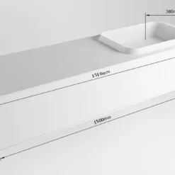 Badkamermeubelset Mondiaz Erin 150 Cm Met 1 Lade Met RIDGE Wastafel Rechts Urban Met 1 Kraangat Greeploos Mat Smag -Baden Luxe Verkoop erin 150cm right 11313763178015