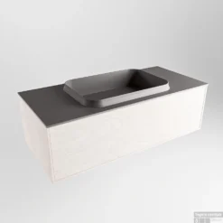 Badkamermeubelset Mondiaz Erin 100 Cm Met 1 Lade Met RIDGE Wastafel Midden Dark Grey Met 1 Kraangat Greeploos Mat Underlayment -Baden Luxe Verkoop erin underlayment ridge dark grey google 1 0005