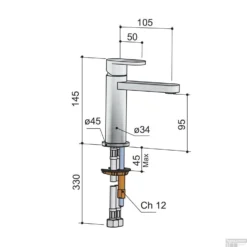 Wastafelmengkraan Hotbath Friendo 1-hendel Recht 14.5 Cm Chroom -Baden Luxe Verkoop f003cr wastafelmengkraan hotbath friendo 1 hendel recht 14.5 cm chroom tech