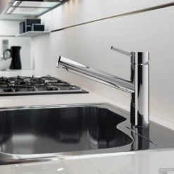 Keukenmengkraan Hotbath Fellow 1-hendel Draaibare Uitloop Chroom