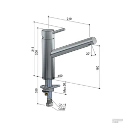 Keukenmengkraan Hotbath Fellow 1-hendel Draaibare Uitloop Chroom -Baden Luxe Verkoop fkm8cr keukenmengkraan hotbath fellow 1 hendel draaibare uitloop chroom tech
