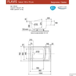 Zitbad Allibert Flavis 105x70 Cm 5 Zitbad Allibert Flavis 105x70 Cm -Baden Luxe Verkoop flavis 105x70 tech