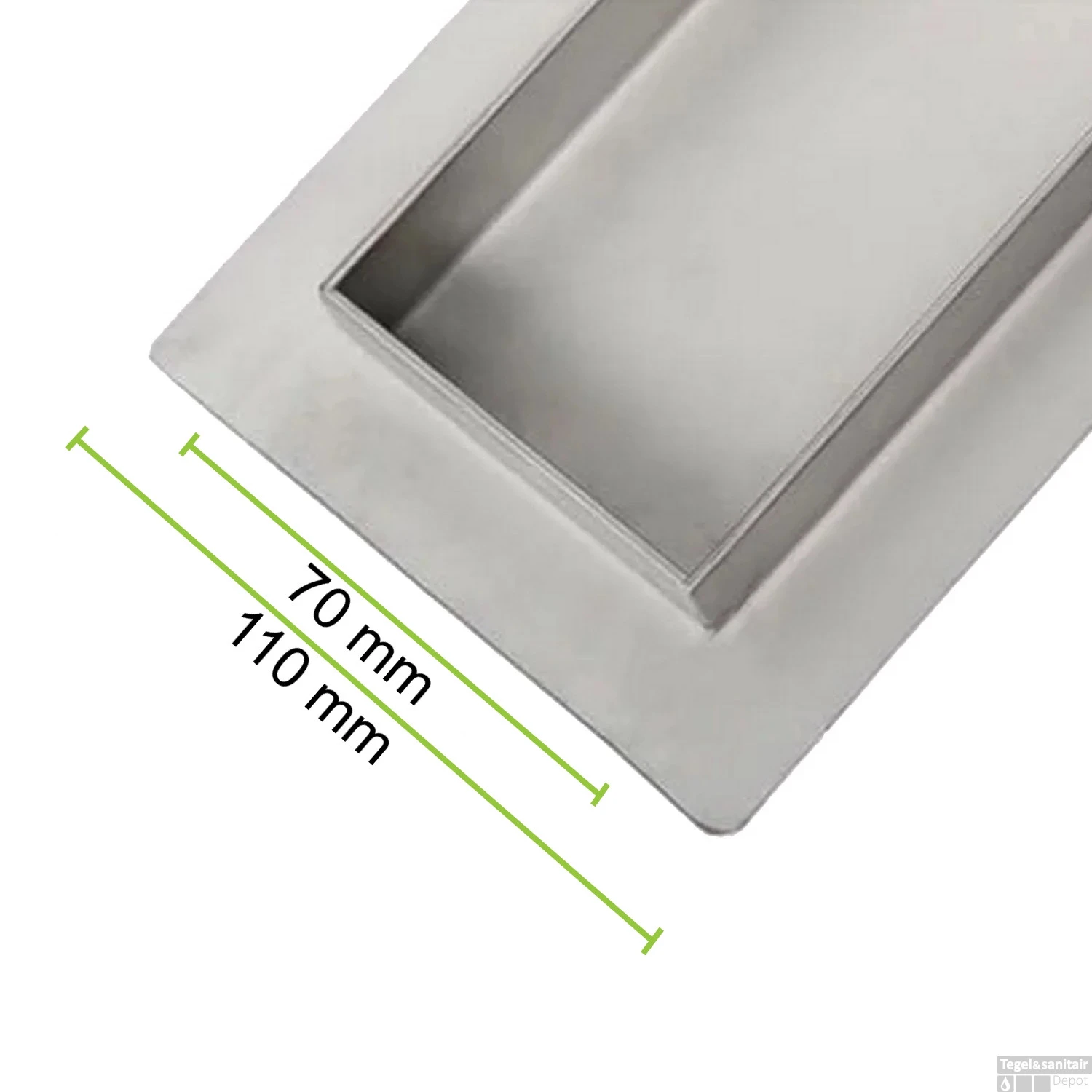 RVS Douchegoot Flens Met Uitneembaar Sifon 110x7cm 6,7cm Diep TEGELROOSTER MAT ZWART 6 RVS Douchegoot Flens Met Uitneembaar Sifon 110x7cm 6,7cm Diep TEGELROOSTER MAT ZWART - Afbeelding 6