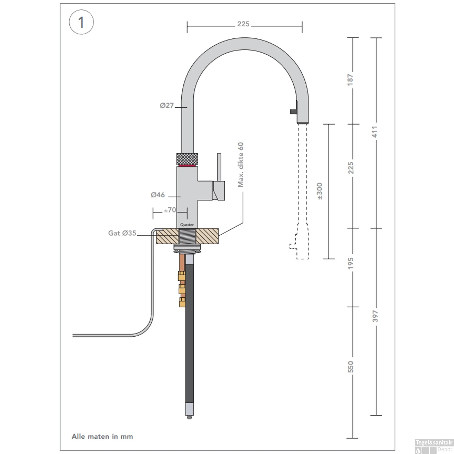 Quooker Cube Flex Chroom Met Combi Boiler 9 Quooker Cube Flex Chroom Met Combi Boiler - Afbeelding 9