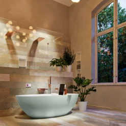 FLOAT Vrijstaand Bad 170x80cm Kleur Greey / Talc -Baden Luxe Verkoop float 3 00005