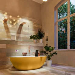 FLOAT Vrijstaand Bad 170x80cm Kleur Ocher / Talc -Baden Luxe Verkoop float 3 00014