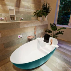 FLOAT Vrijstaand Bad 170x80cm Kleur Smag / Talc -Baden Luxe Verkoop float 4 00015