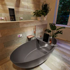 FLOAT Vrijstaand Bad 170x80cm Kleur Dark Grey / Dark Grey -Baden Luxe Verkoop float 4 00022