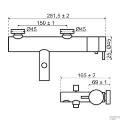 Badset Qisani Flow Opbouw Geborsteld RVS -Baden Luxe Verkoop flow opbouw geborsteld rvs badset qisani tech