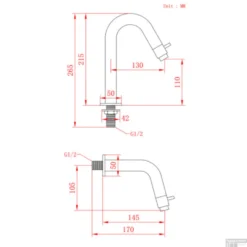 Fonteinkraan Boss & Wessing Nero Gebogen Messing Mat Zwart -Baden Luxe Verkoop fonteinkraan boss wessing nero gebogen messing mat zwart tec