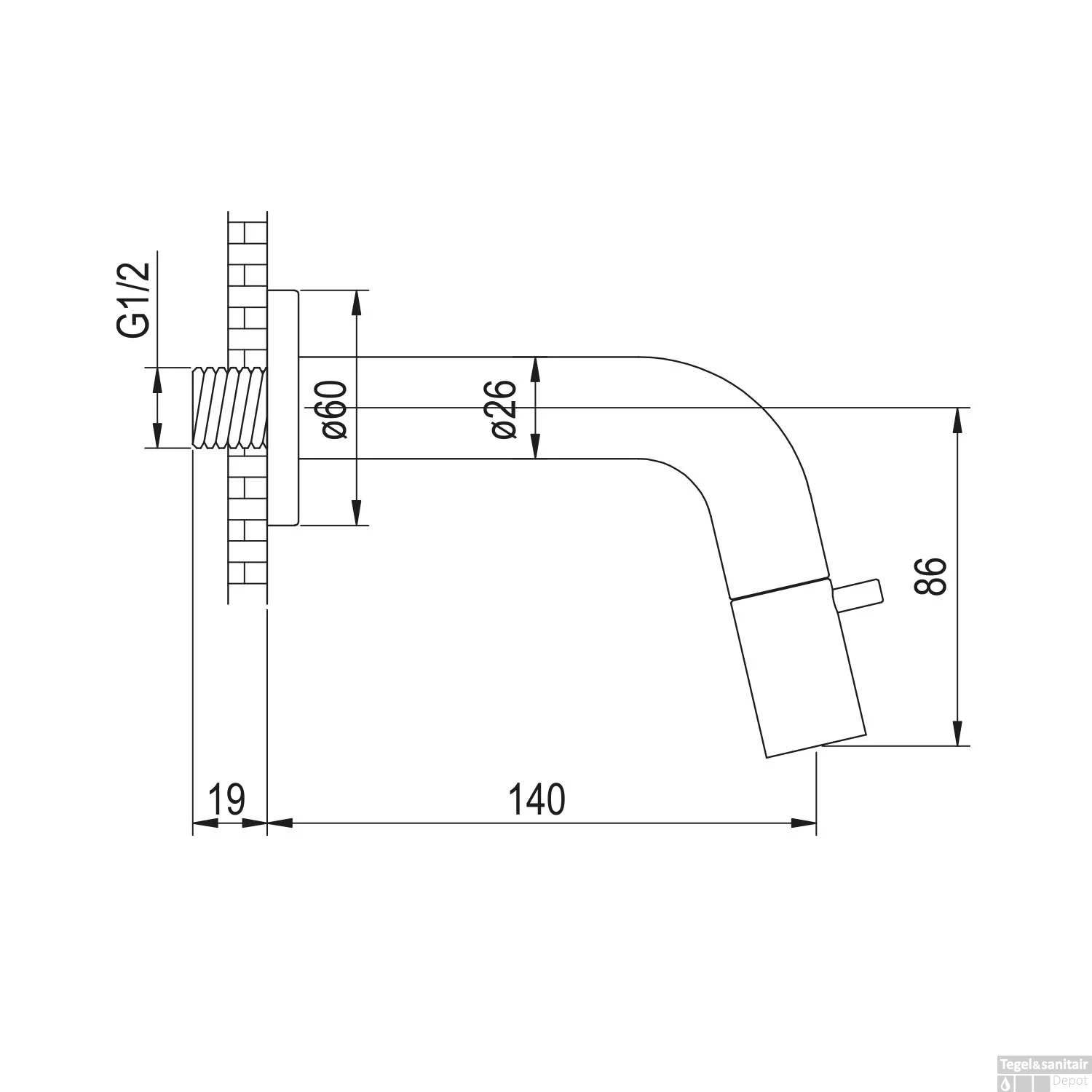 Fonteinkraan Brauer Copper Edition Inbouw 14 Cm Koper Geborsteld PVD - Afbeelding 3