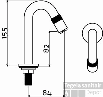 Fonteinkraan Clou Freddo 9 8.4x15.5cm Chroom 8 Fonteinkraan Clou Freddo 9 8.4x15.5cm Chroom - Afbeelding 8
