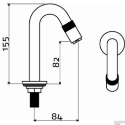 Fonteinkraan Clou Freddo 9 8.4x15.5cm RVS Geborsteld -Baden Luxe Verkoop fonteinkraan clou freddo 9 8.4x15.5cm rvs geborsteld tech