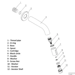 Fonteinkraan Differnz Mix Inbouw Koper -Baden Luxe Verkoop fonteinkraan differnz mix inbouw koper detail2