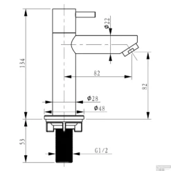 Fonteinkraan Differnz Mix Recht Mat Chroom -Baden Luxe Verkoop fonteinkraan differnz mix recht tech 3