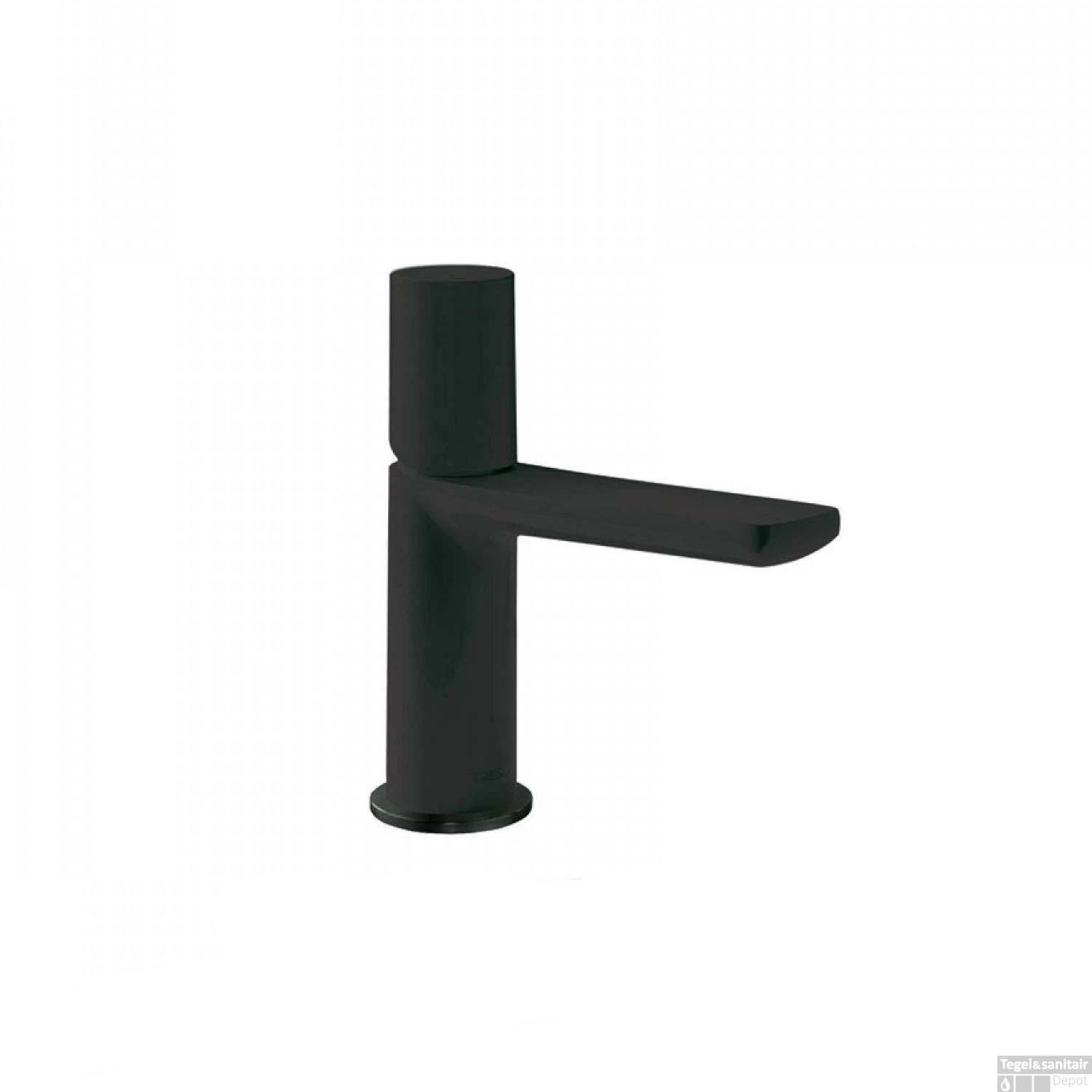 Fonteinkraan Tres Loft Colors 1-Knop Uitloop Recht 10 Cm Rond Mat Zwart