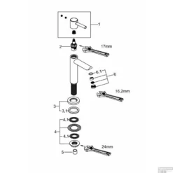 Fonteinkraan Wiesbaden Amador XL Hoog 1/2 Geborsteld Koper -Baden Luxe Verkoop fonteinkraan wiesbaden amador xl hoog 1.2 koper tech1