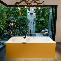FREEZE Vrijstaand Bad 180x85cm Kleur Ocher / Talc -Baden Luxe Verkoop freeze 2 00014