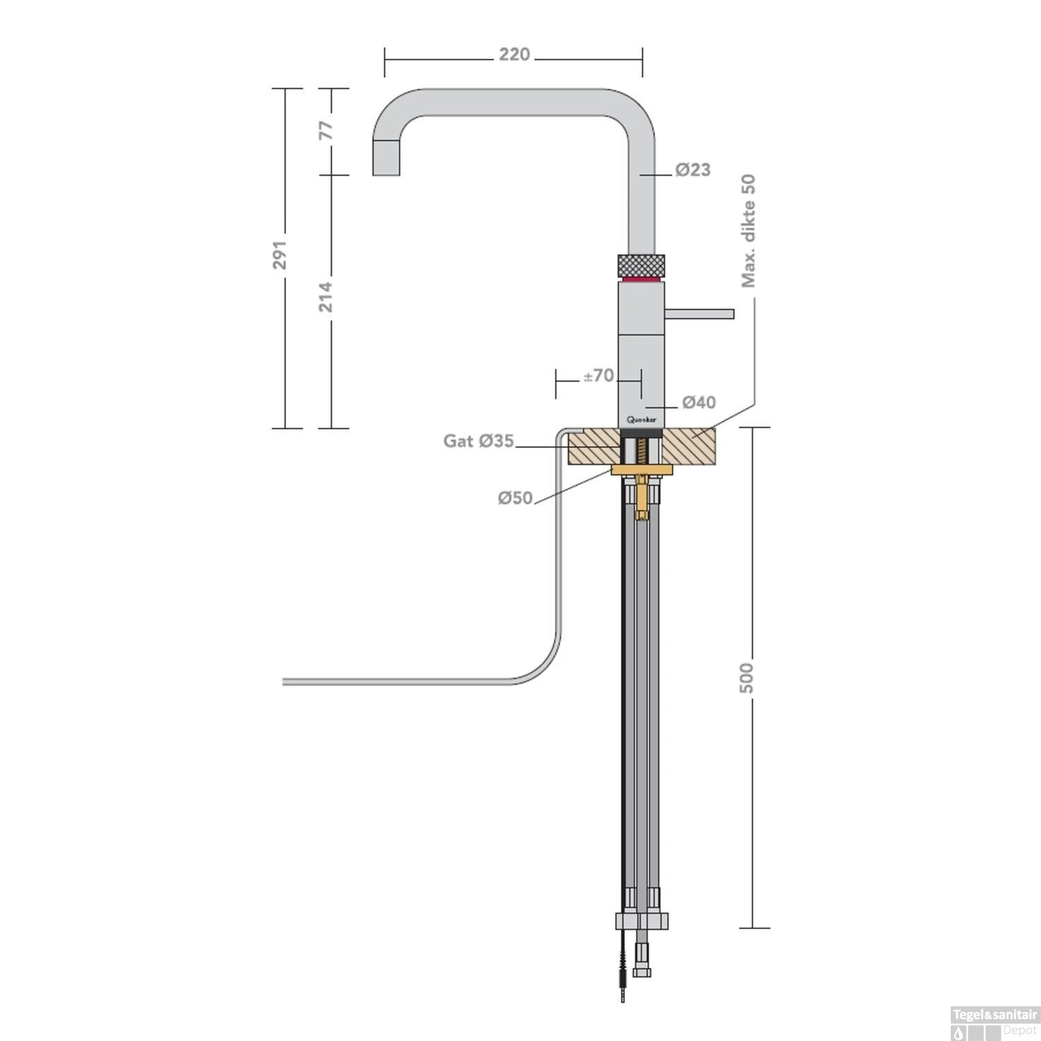 Quooker Fusion Square Chroom Met Combi + Boiler 5 Quooker Fusion Square Chroom Met Combi + Boiler - Afbeelding 5