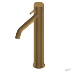 Wastafelmengkraan Lagoo Garda Opbouw Hoog Messing Geborsteld Goud