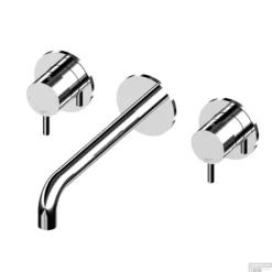 Inbouw Wastafelmengkraan Lagoo Garda Met Uitloop 2 Greeps 19 Cm Messing Chroom