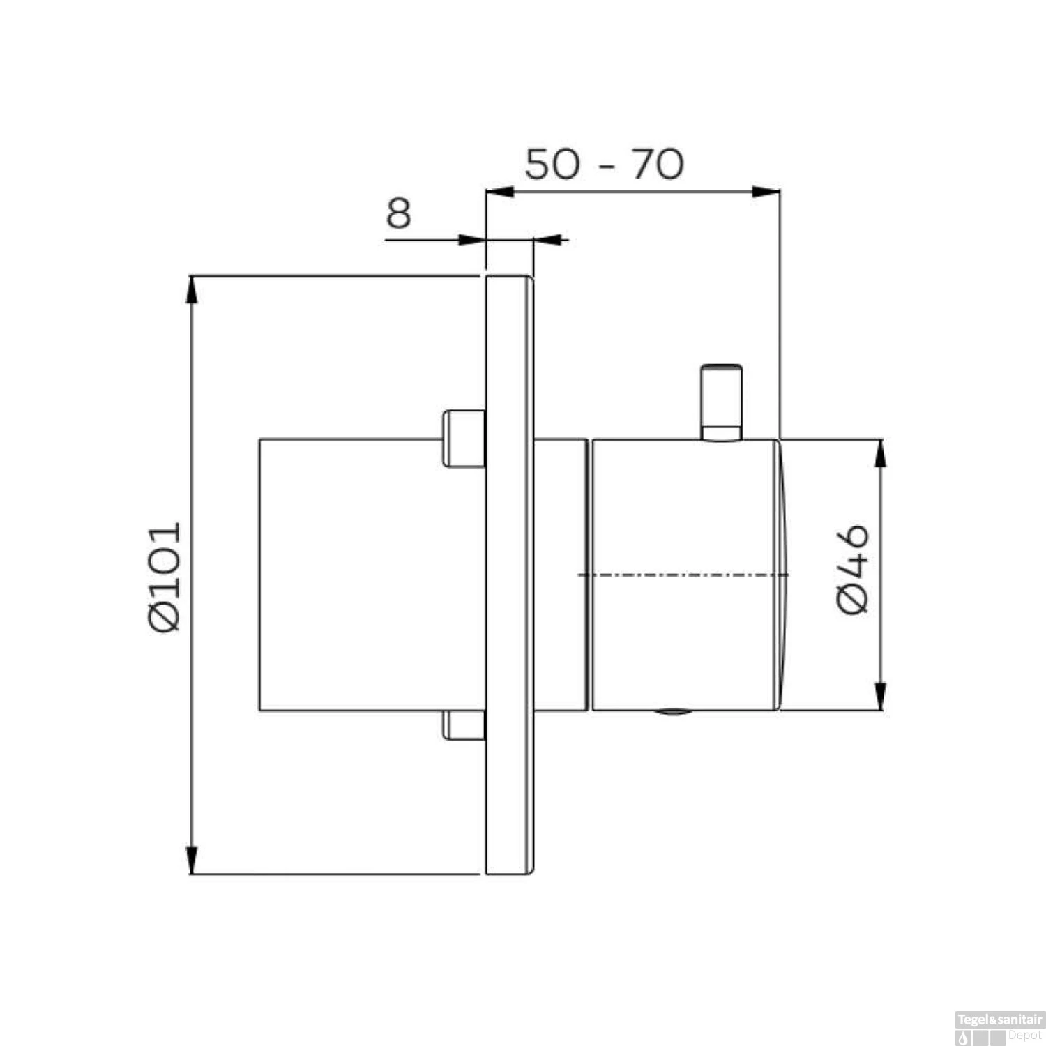 Inbouw Stopkraan Lagoo Garda Hendel Rond 10,1 Cm Messing Geborsteld Nikkel 2 Inbouw Stopkraan Lagoo Garda Hendel Rond 10,1 Cm Messing Geborsteld Nikkel - Afbeelding 2