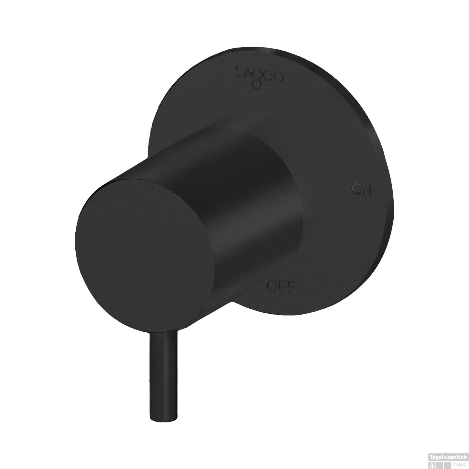 Inbouw 2-weg Omstel Lagoo Garda Hendel Mat Zwart 1 Inbouw 2-weg Omstel Lagoo Garda Hendel Mat Zwart