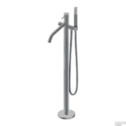 Vrijstaande Badmengkraan Lagoo Garda Met Handdoucheset Messing Geborsteld Nikkel