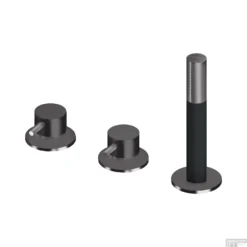 Badrandcombinatie Lagoo Garda Met Mengkraan, Omstel En Handdouche Messing Gunmetal PVD