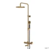 Thermostatische Regendoucheset Lagoo Garda Voor Bad/Douche Met Handdouche Rond Geborsteld Goud