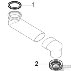 Sprongbocht Wiesbaden 72mm ⌀ 9/11 Verstelbaar 14.5 - 34.5cm -Baden Luxe Verkoop geberit sprongbocht buisdikte 72mm 90 110mm verstelbaar 14 5cm 34 5cm ringen