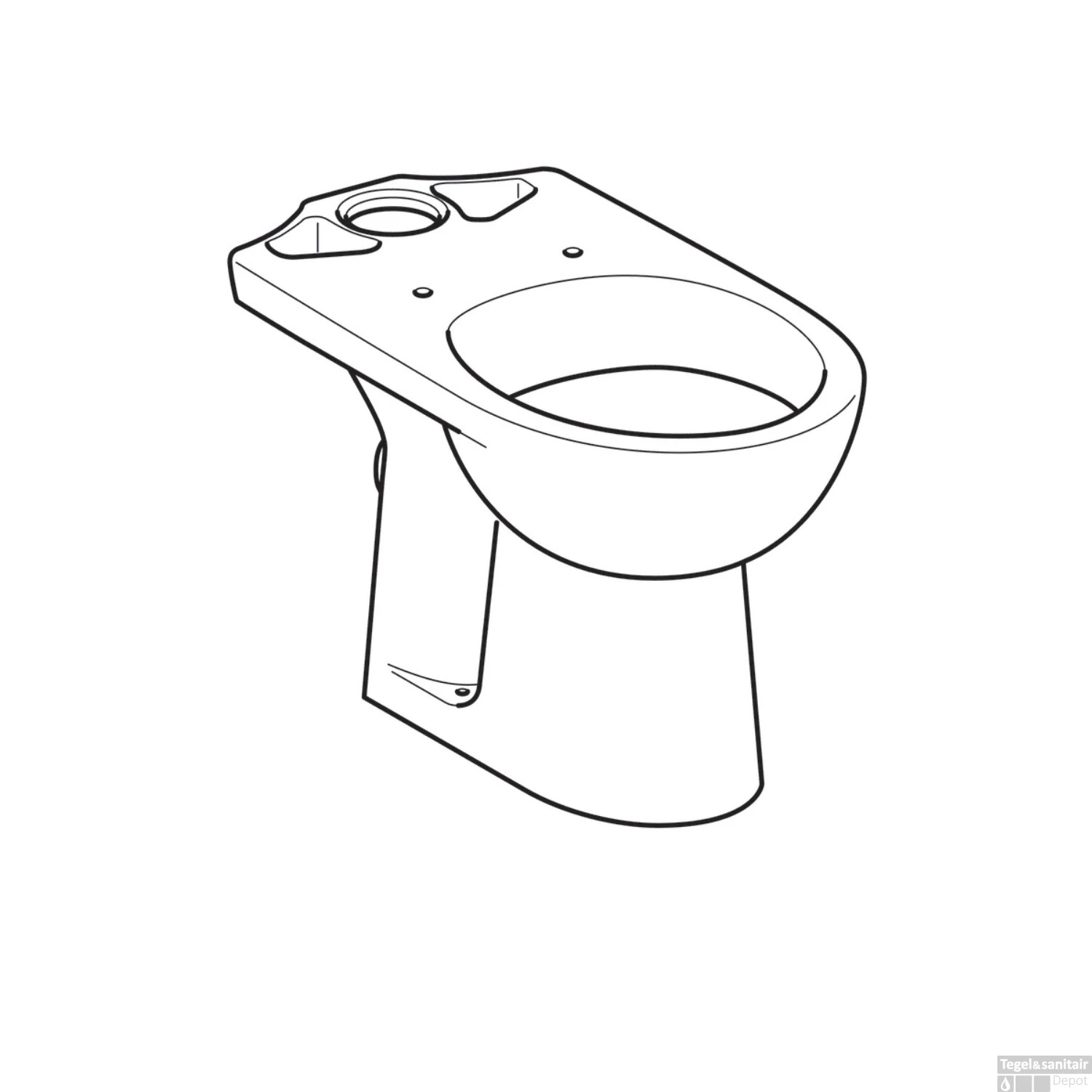 Geberit Renova Duobloc Closet 66,5x35,7 Cm PK Wit 2 Geberit Renova Duobloc Closet 66,5x35,7 Cm PK Wit - Afbeelding 2