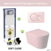 Geberit UP720 Toiletset Wandcloset Salenzi Civita Mat Roze Met Sigma 01 Drukplaat