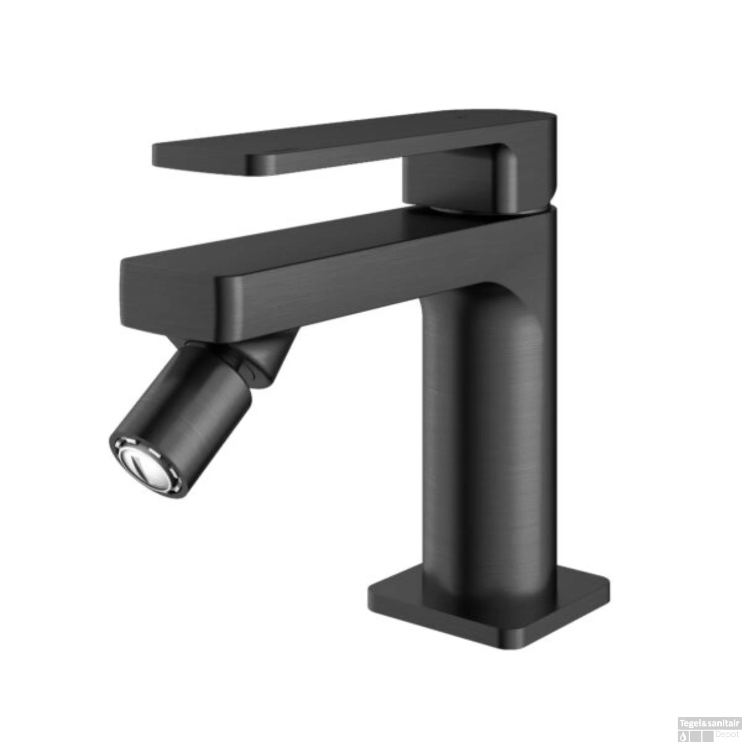 Bidetmengkraan Hotbath Gal Zonder Waste Draaibaar Kraanmondstuk Geborsteld Gunmetal PVD 1 Bidetmengkraan Hotbath Gal Zonder Waste Draaibaar Kraanmondstuk Geborsteld Gunmetal PVD