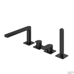 Badrandkraan Hotbath Gal Mengkraan Met 2-Weg Omstel Met Uitloop Geborsteld Gunmetal PVD