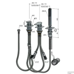 Badrandkraan Hotbath Gal Mengkraan Met 2-Weg Omstel Zonder Uitloop Geborsteld Nikkel PVD -Baden Luxe Verkoop gl075gnp badrandkraan hotbath gal mengkraan met 2 weg omstel zonder uitloop geborsteld nikkel pvd tech