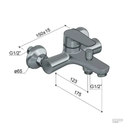 Opbouw Badkraan Hotbath Gringo Mengkraan 1-hendel Chroom -Baden Luxe Verkoop gr030cr opbouw badkraan hotbath gringo mengkraan 1 hendel chroom tech